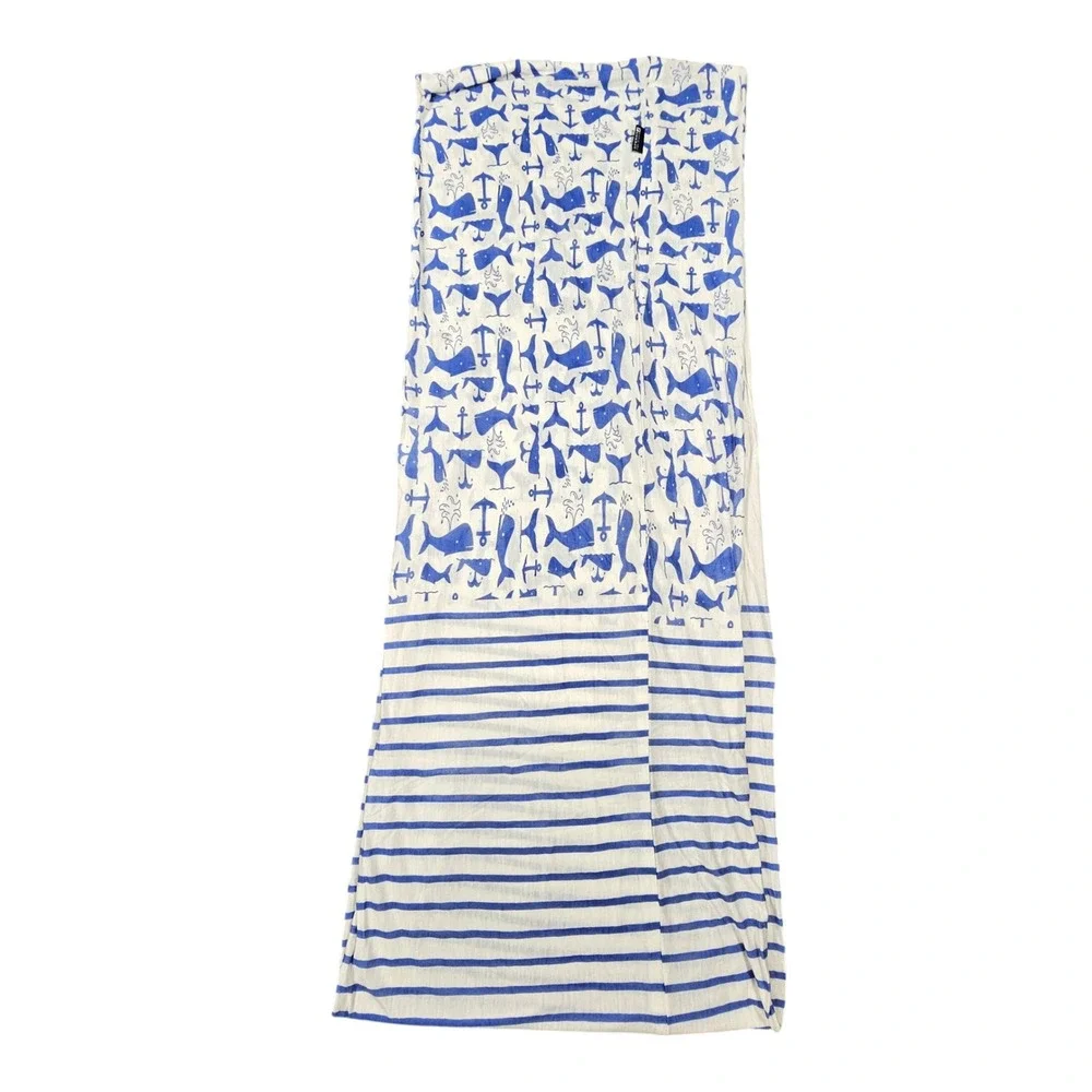 Sperry Top-Sider Infinity Scarf Blue White Nautical Whale‎ Anchor Striped Preppy